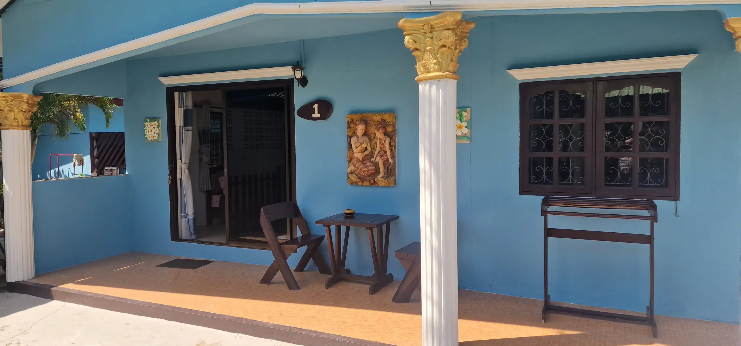 Spacious family bungalow with private terrace at Ryan's Resort